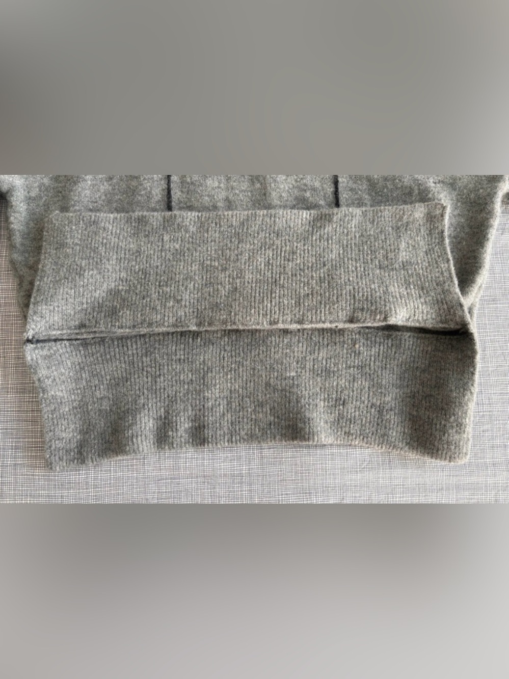 NWT Zara Gray Knit Mock Turtleneck Sweater Sleeve M- Code 1361 - Picture 12 of 13